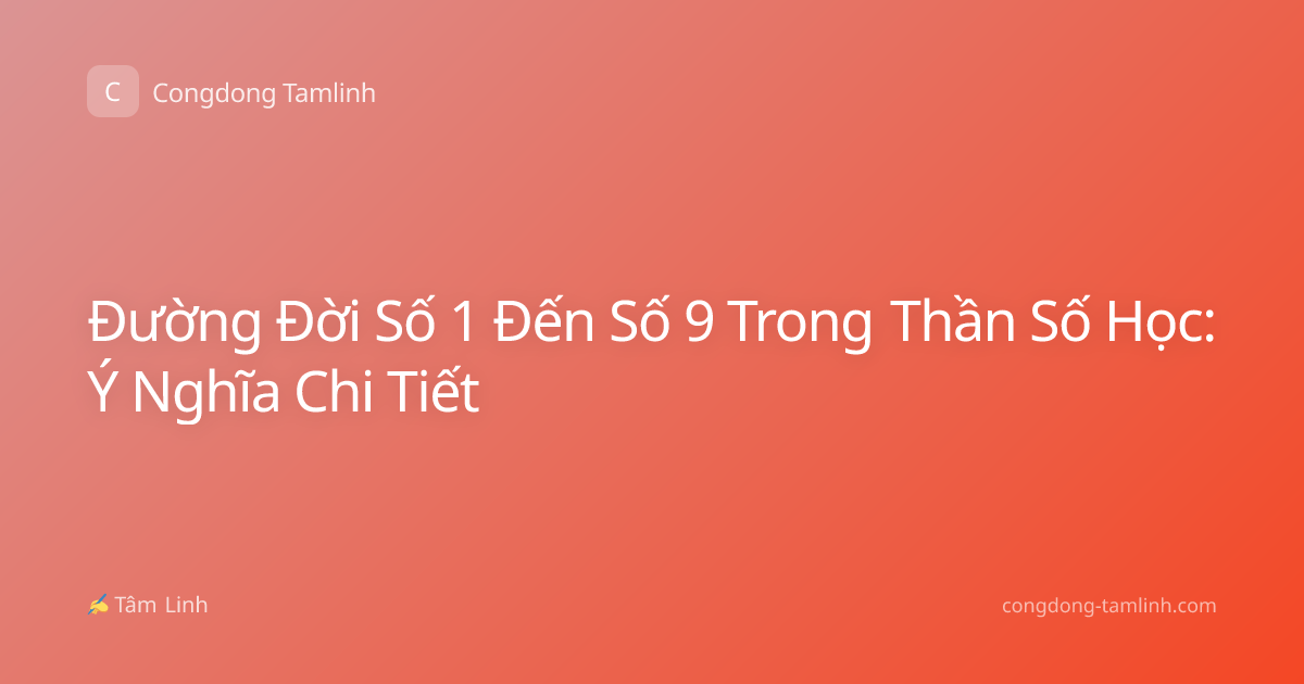 Đường Đời Số 1 Đến Số 9 Trong Thần Số Học: Ý Nghĩa Chi Tiết